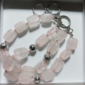Galilea Rose Quartz 2-Row Bracelet Brand New! 188.00 ctw